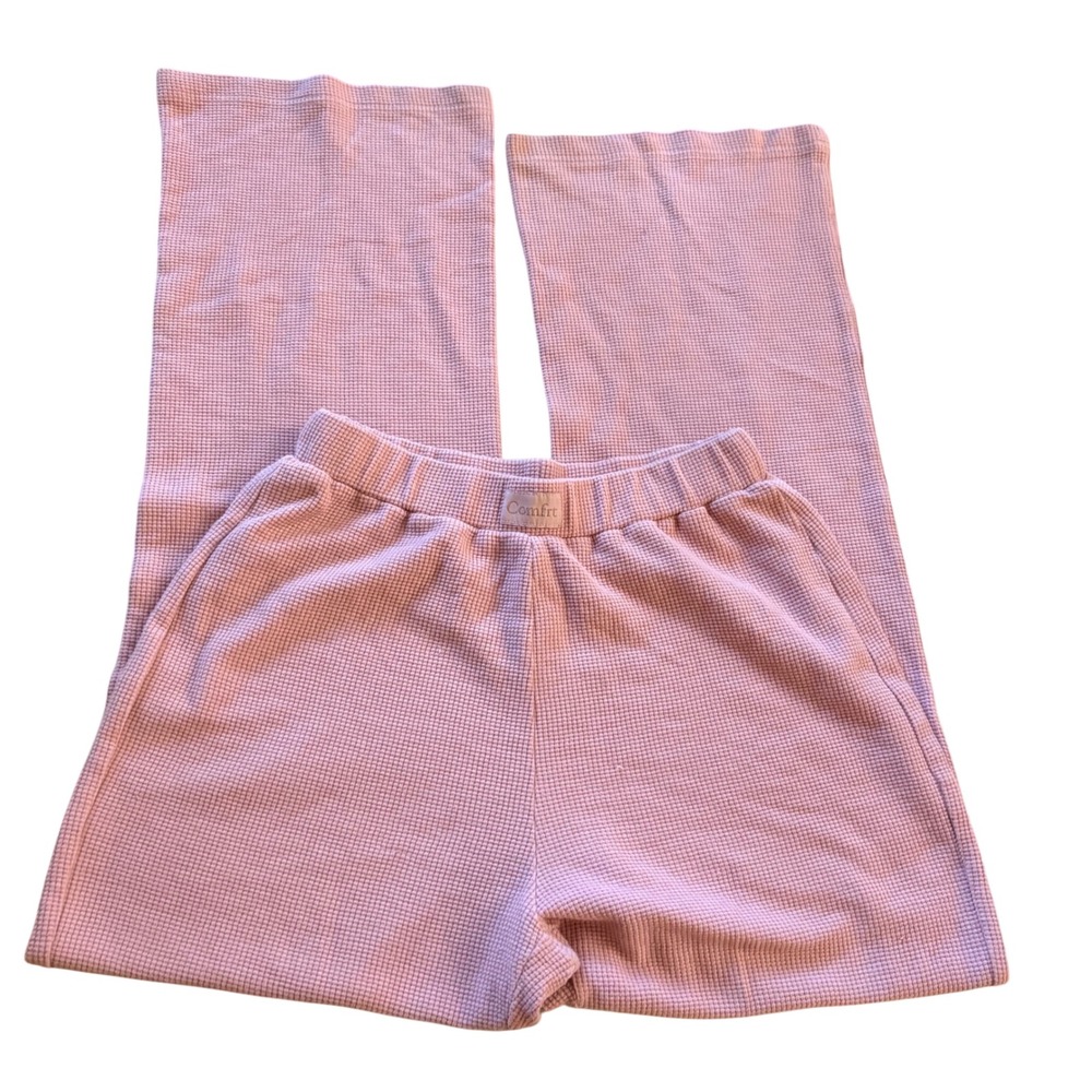 Comfrt Waffle‎ Lounge Wide Leg Pants
Women's Size Small Pink